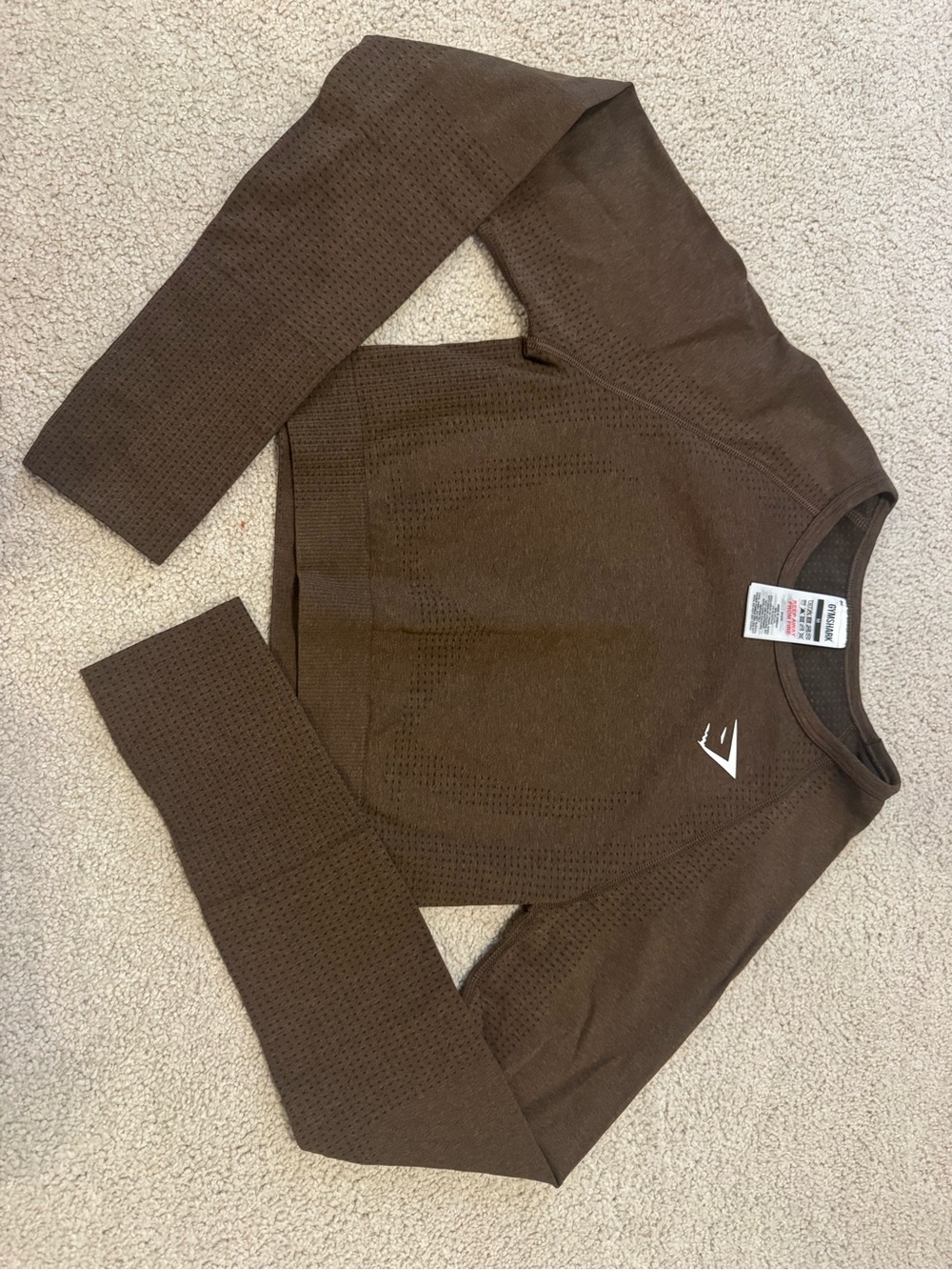 Gymshark Brown Long Sleeve Vital Crop